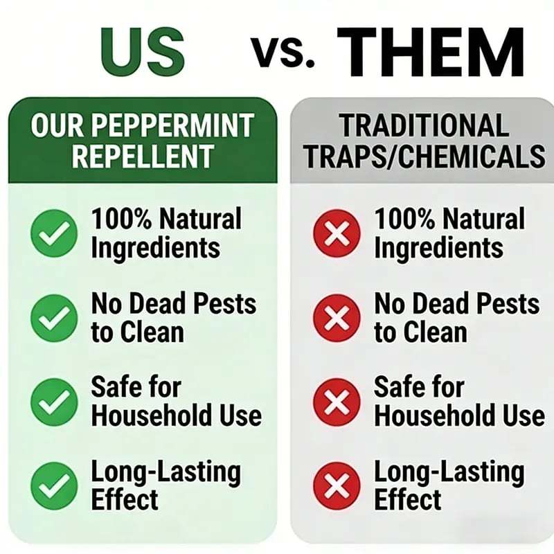Peppermint Cinnamon Oil Mice Repellent for Squirrel Rats Spider Pests, Mice Repellent for Indoor/Outdoor Use