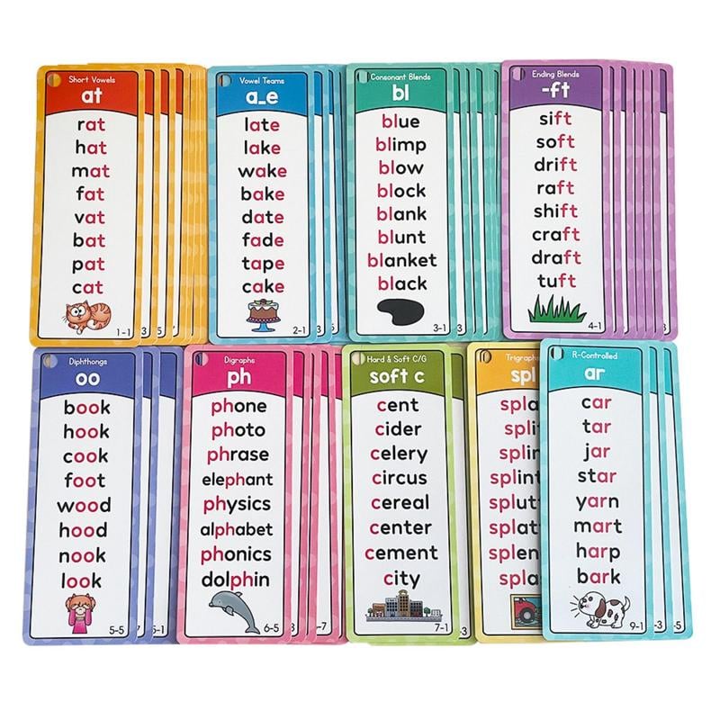 🎁Last Day 50% OFF🔥Phonics Word Cards 117 Sound Groups 900+ Rhyming Words Preschool English Discovery Joy