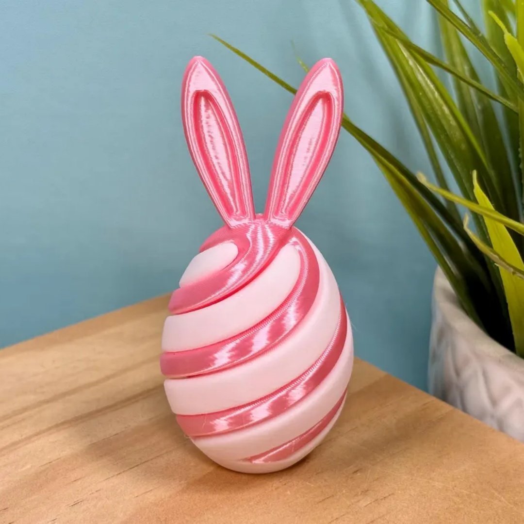 🐰🥚3D Printed Easter Egg Fidget Toy | Bunny Swirl Easter Basket🌀