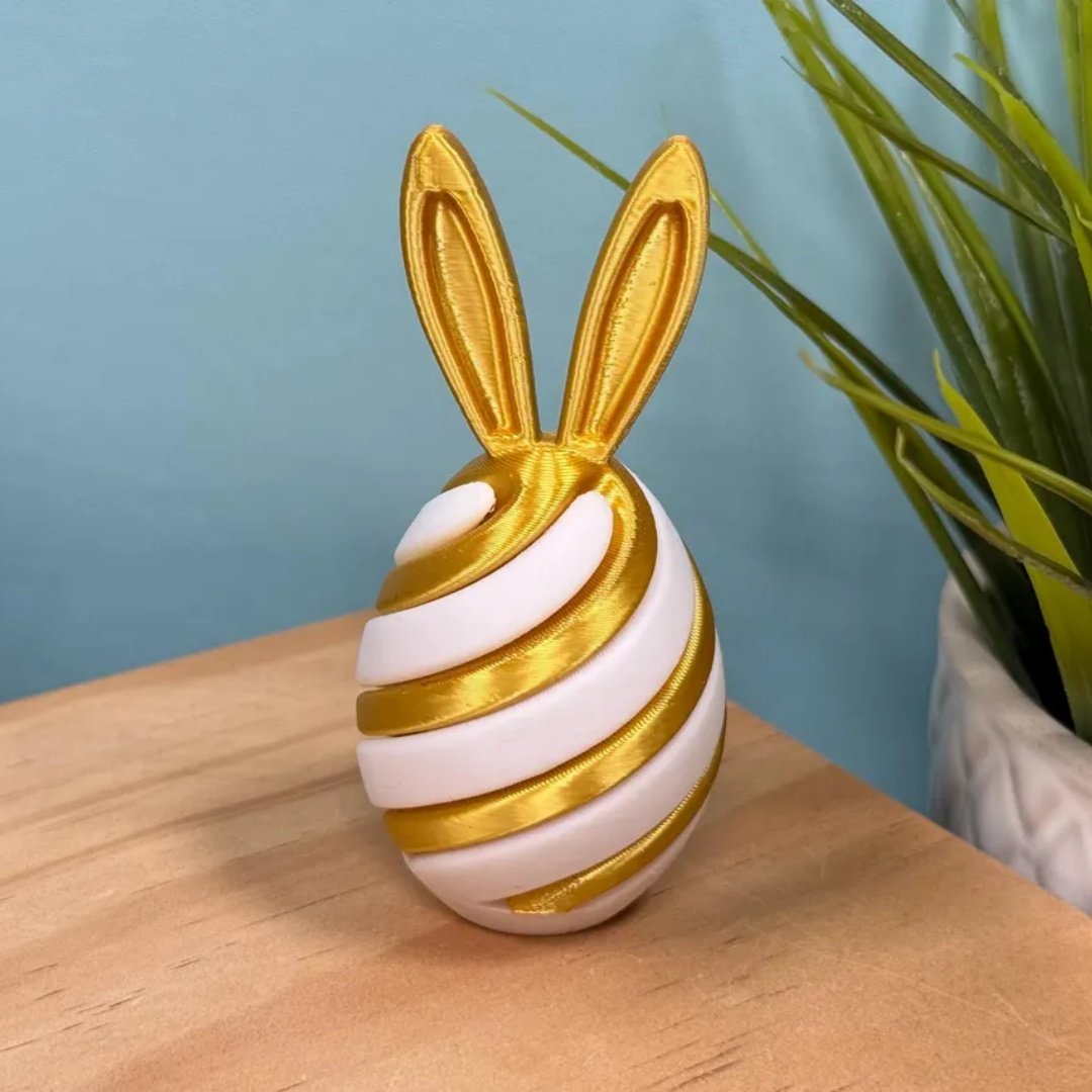 🐰🥚3D Printed Easter Egg Fidget Toy | Bunny Swirl Easter Basket🌀