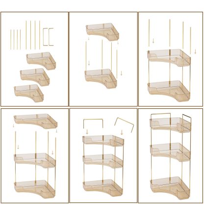 Multi-Tier Corner Countertop Organizer Rack