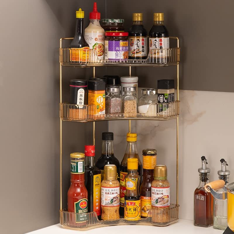 Multi-Tier Corner Countertop Organizer Rack
