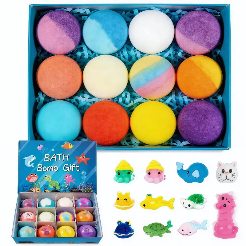 🔥LAST DAY 49% OFF - 🛁 Natural Bath Bombs for Kids with Mega Bubbles & Surprise Inside 🥚✨