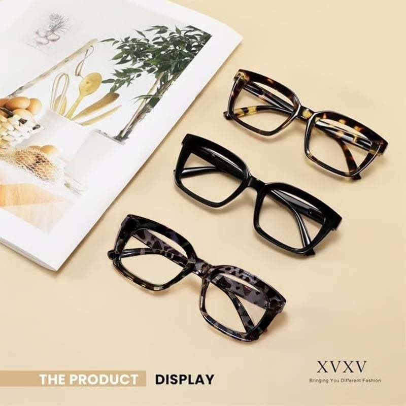 ✨👓Tortoiseshell Reading Glasses – Blue Light Blocking Oversized Square Readers