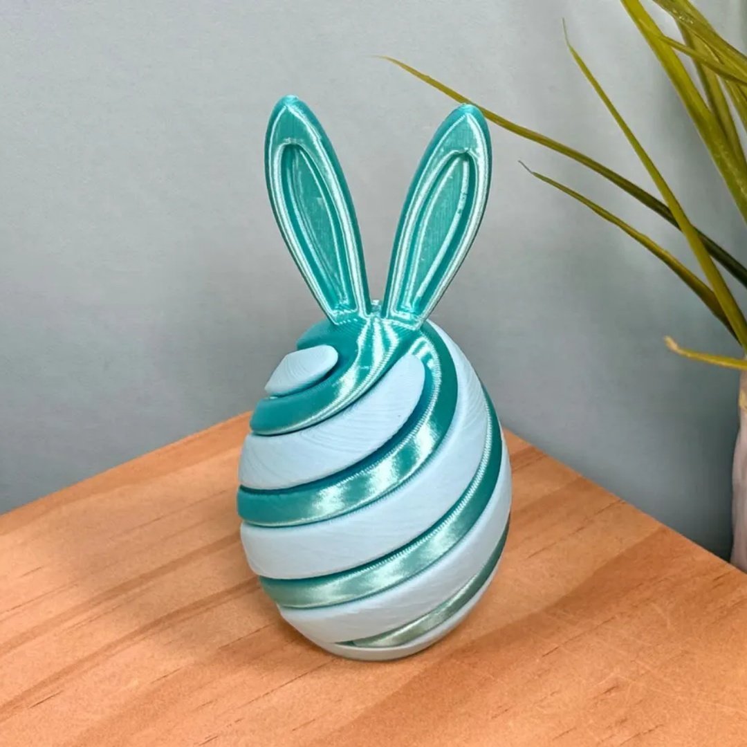 🐰🥚3D Printed Easter Egg Fidget Toy | Bunny Swirl Easter Basket🌀