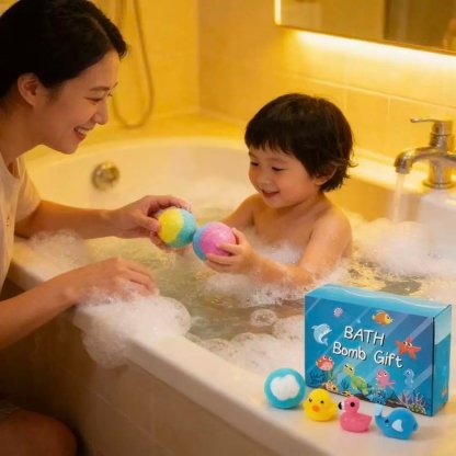 🎁Last Day Promotion 49% OFF🔥24-Pack Kids Bath Bombs with Surprise Toys, Colorful Fizzy Bath Set for Children, Gift Boxed