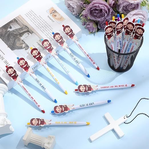 ✝️Mini Jesus Figures Pen Bible Verse Ballpoint Pen