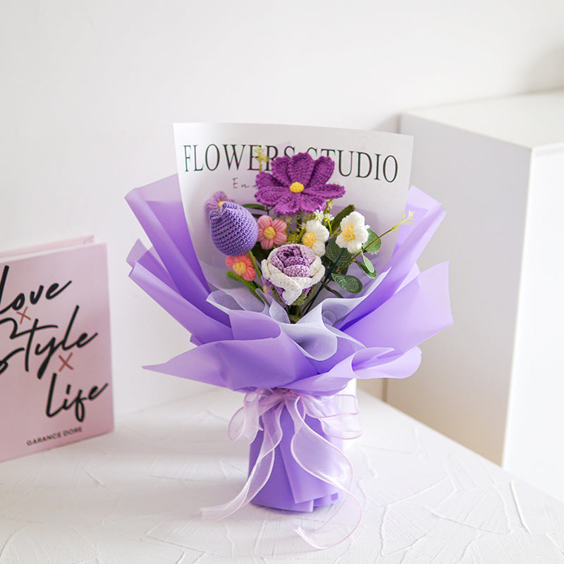 💐Mother's Day Special Sale 50% OFF!💕Handmade Delicate Crochet Flower Bouquet