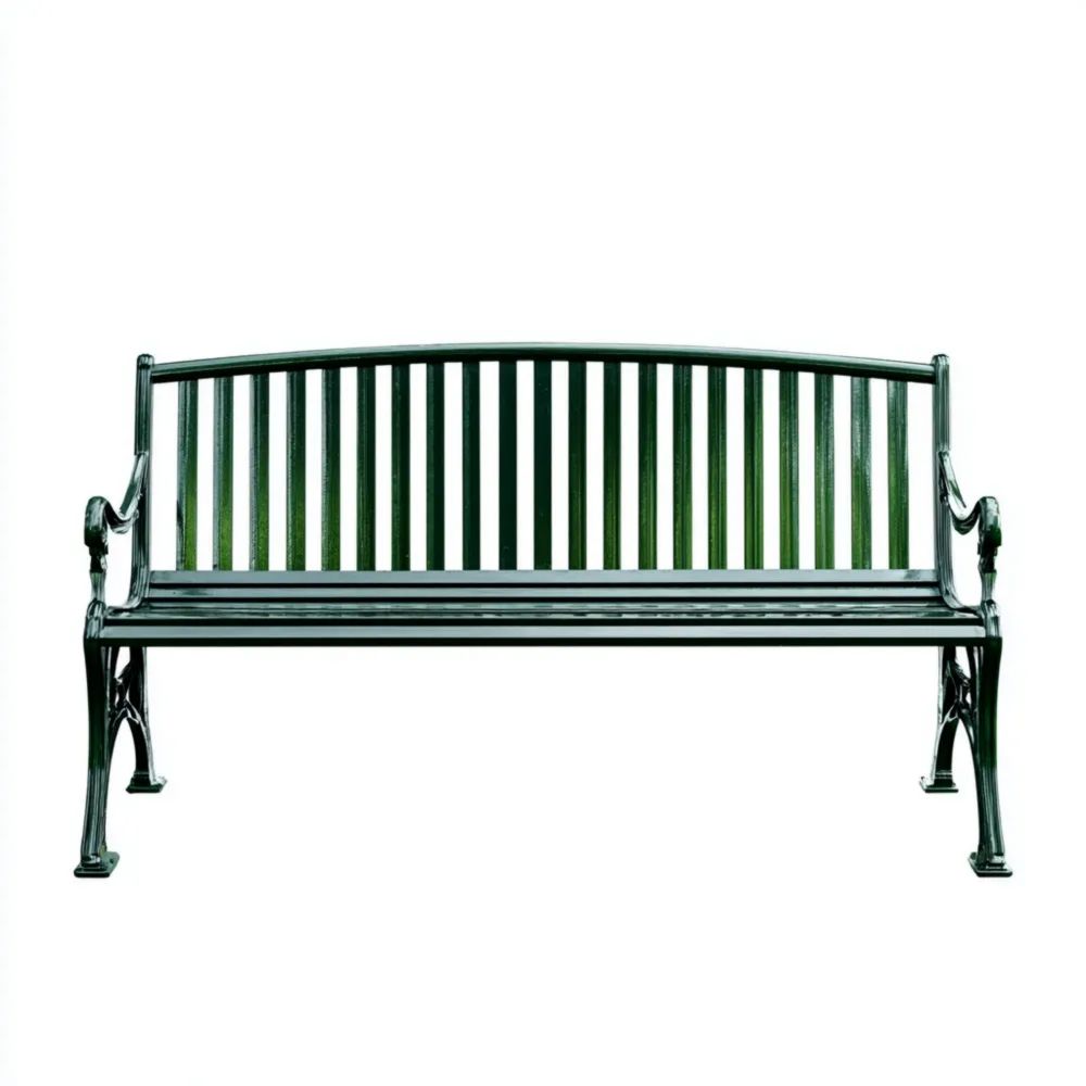 Gartenbank – Gusseisen 120x55x75 cm – Grün – Klassisches Design