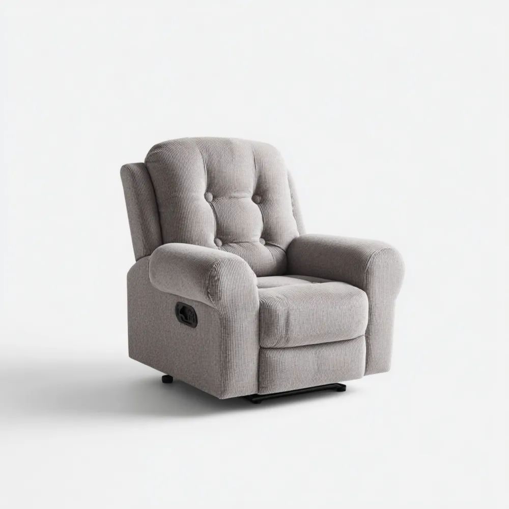 Verstellbarer Relaxsessel Stoff 100x90x100 cm - Hellgrau