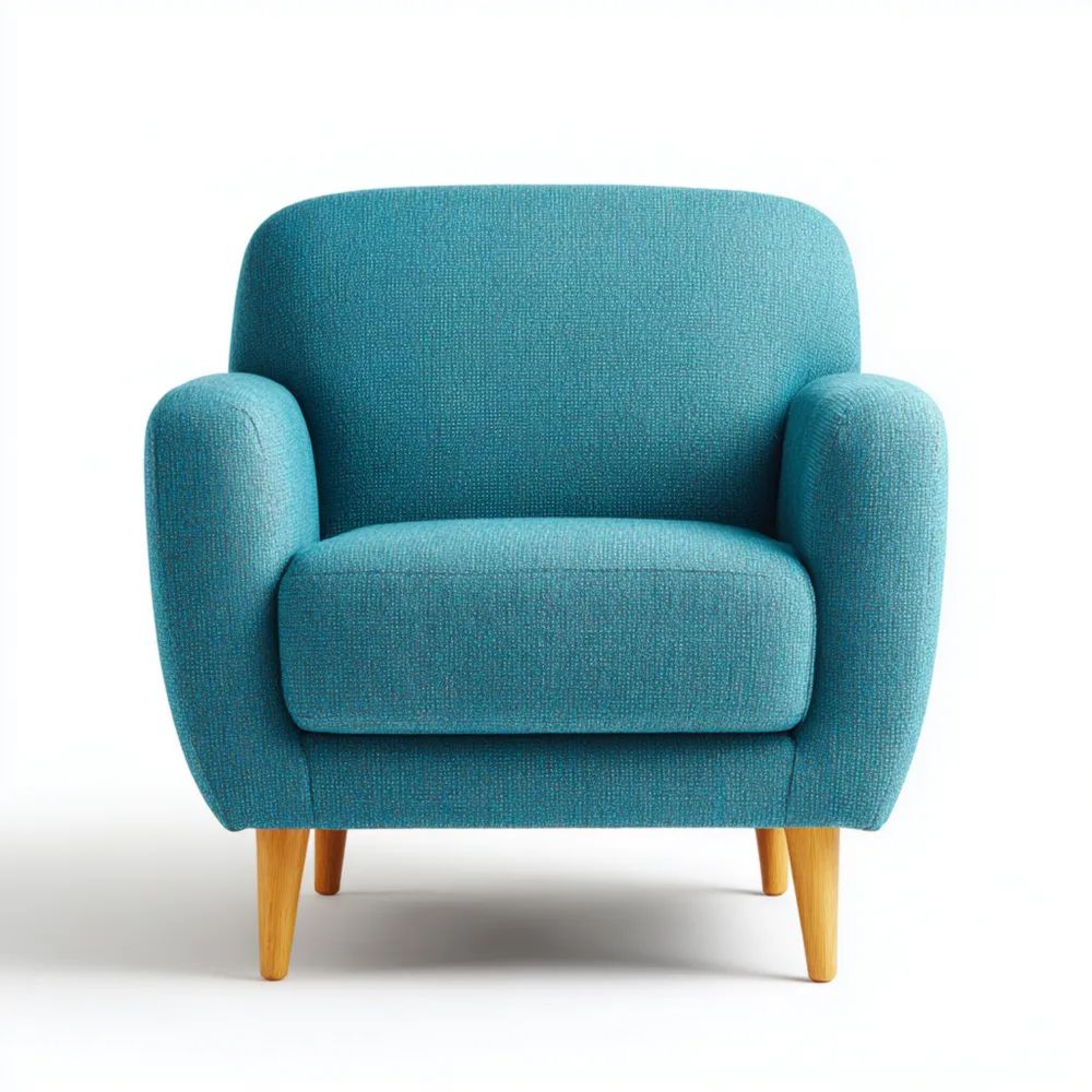 Sessel Stoff 85x80x70 cm – Türkis – Skandinavisches Design