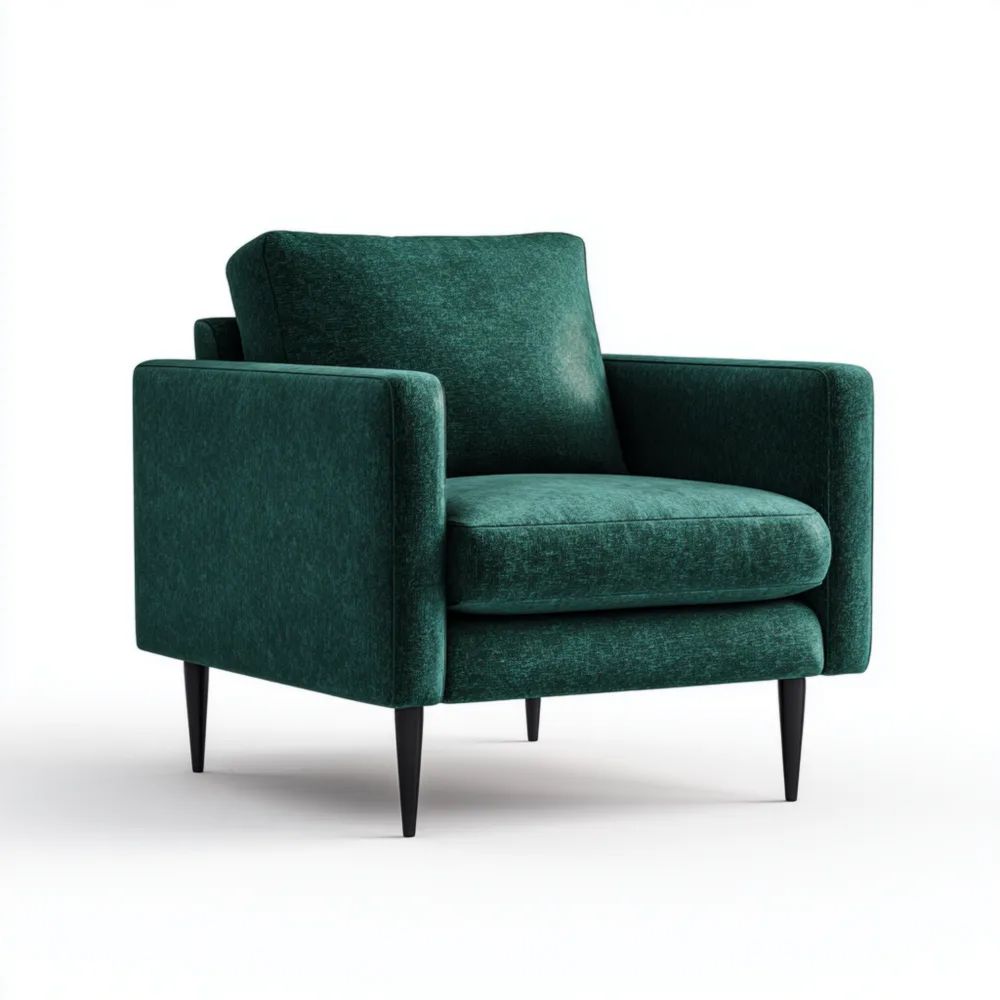 Sessel Samtpolster 85x90x80 cm - Waldgrün - Modernes Design