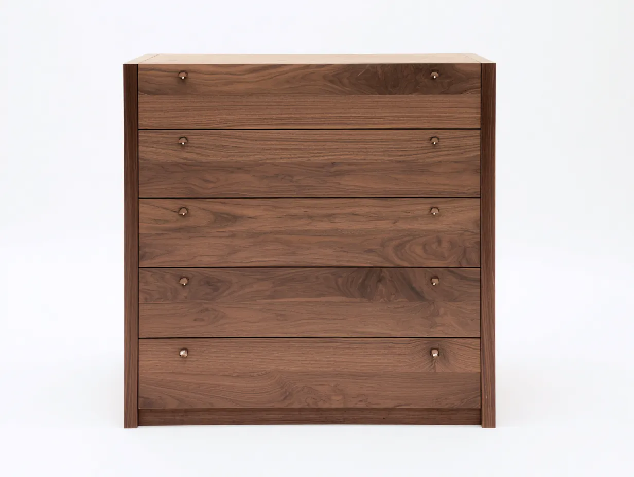 Kommode mit Schubladen - Holz - 90x45x110 cm - Nussbaum - Moderner Stil-Nookmyloft