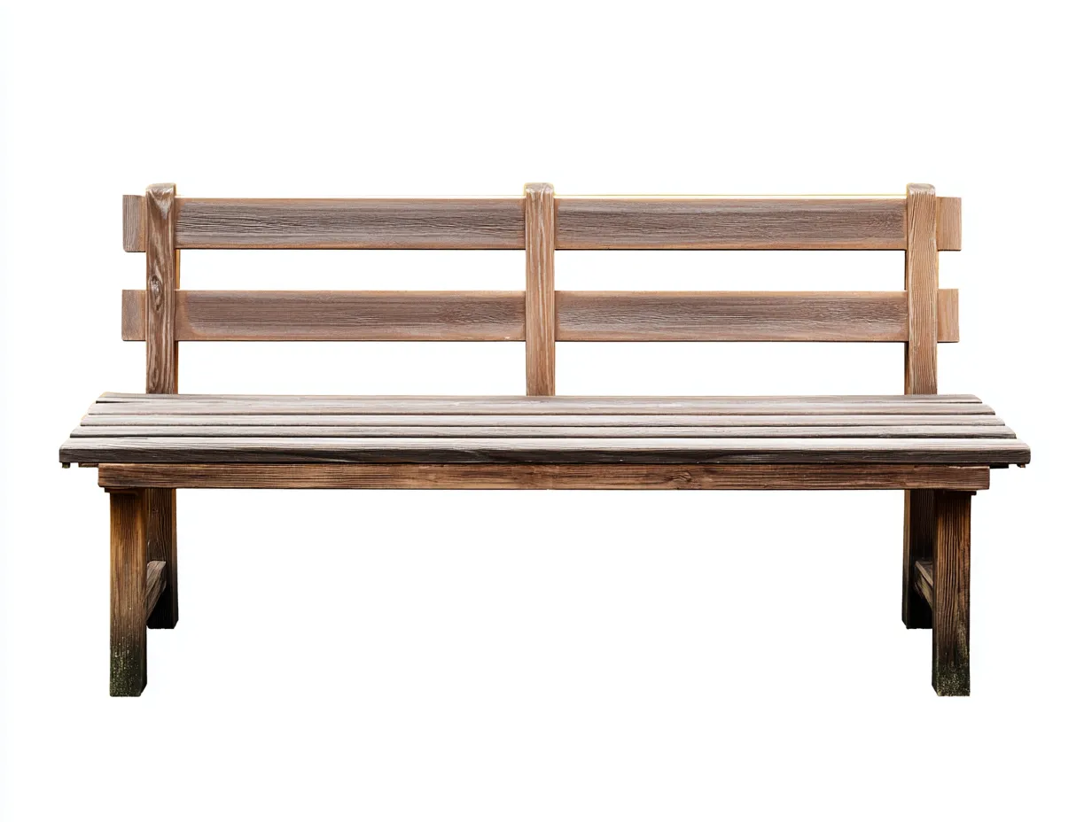 Gartenbank-Holz-160x60x88 cm-Grau-Braun-Rustikaler Stil-Nookmyloft