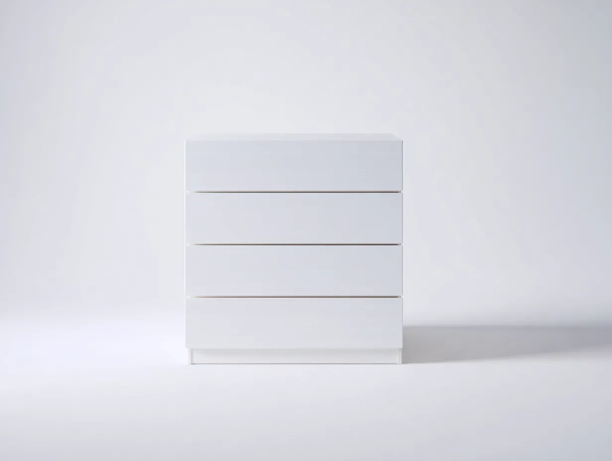 Kommode mit Schubladen - Holz-MDF - 80x40x90 cm - Weiß - Minimalistischer Stil-Nookmyloft