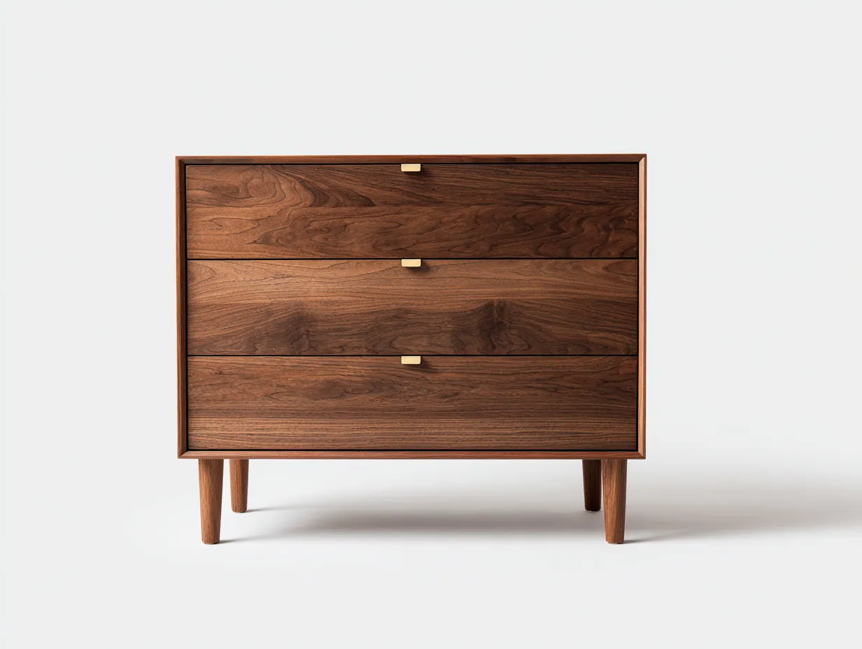 Kommode mit Schubladen - Holz - 100x42x78 cm - Nussbaum - Moderner Stil-Nookmyloft