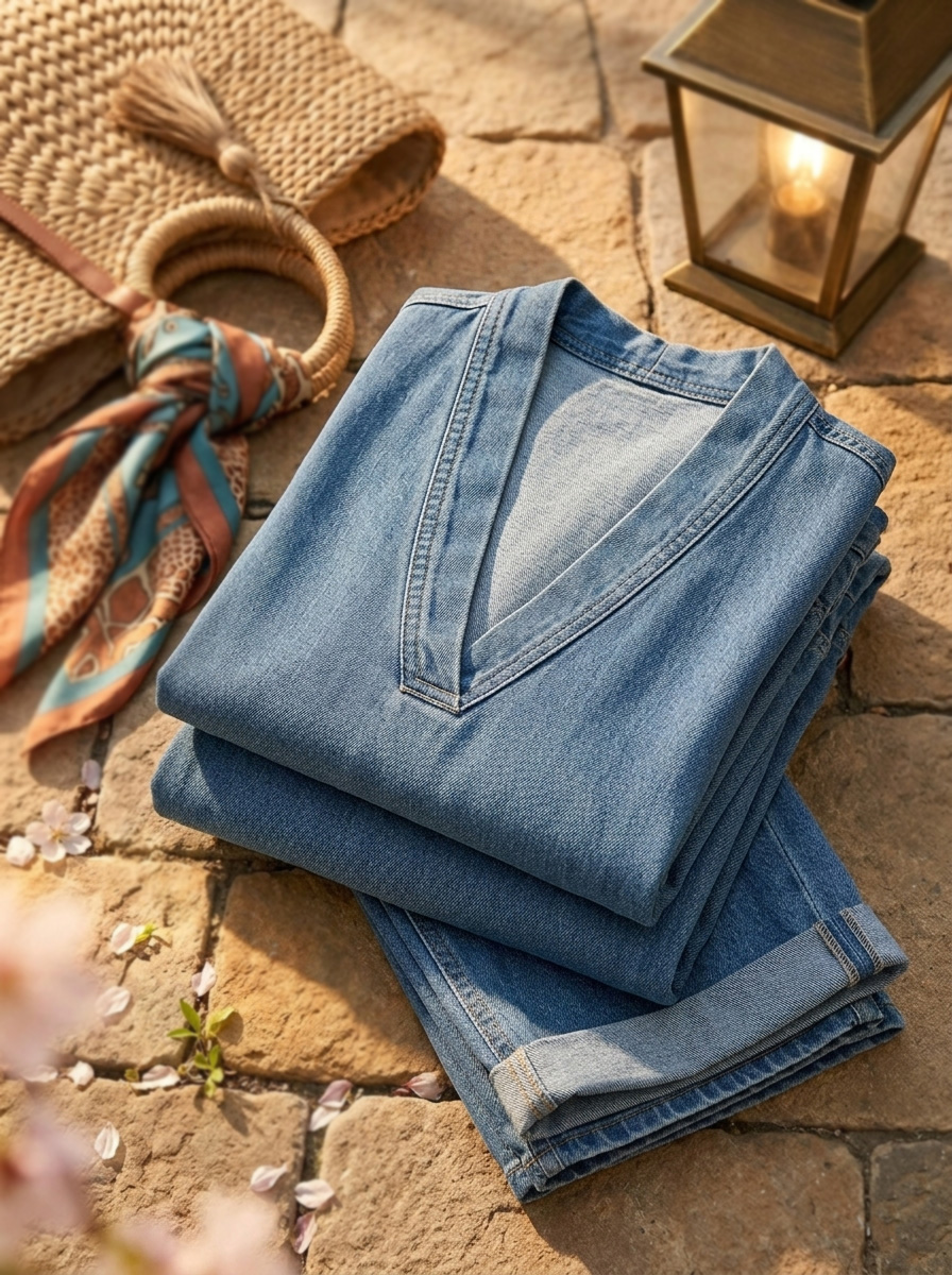 New Arrivals🔥 Women's Casual Cozy Minimalist Denim Two-piece Set