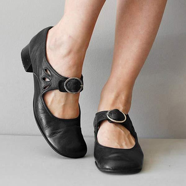 lvjiandd™ WEDGE LEATHER ORTHOPEDIC BUCKLE SANDALS