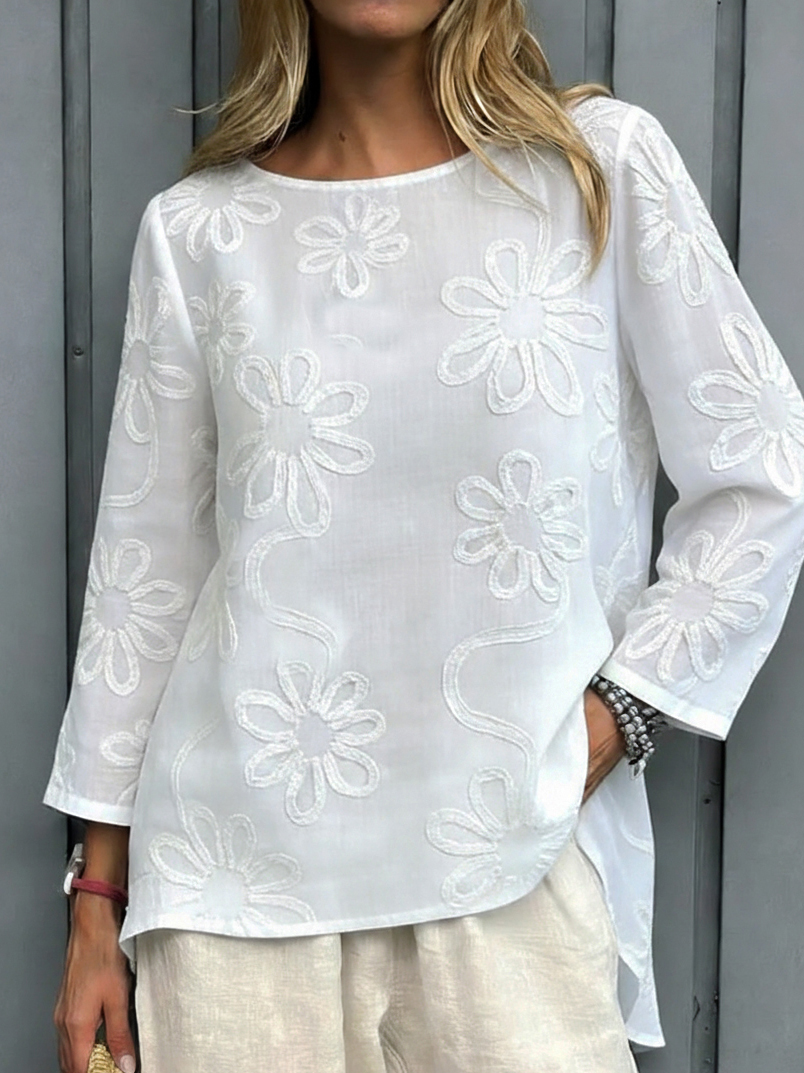 🎁New Arrival: 50% Off for a Limited Time – Women's Embroidered Long-Sleeve Top