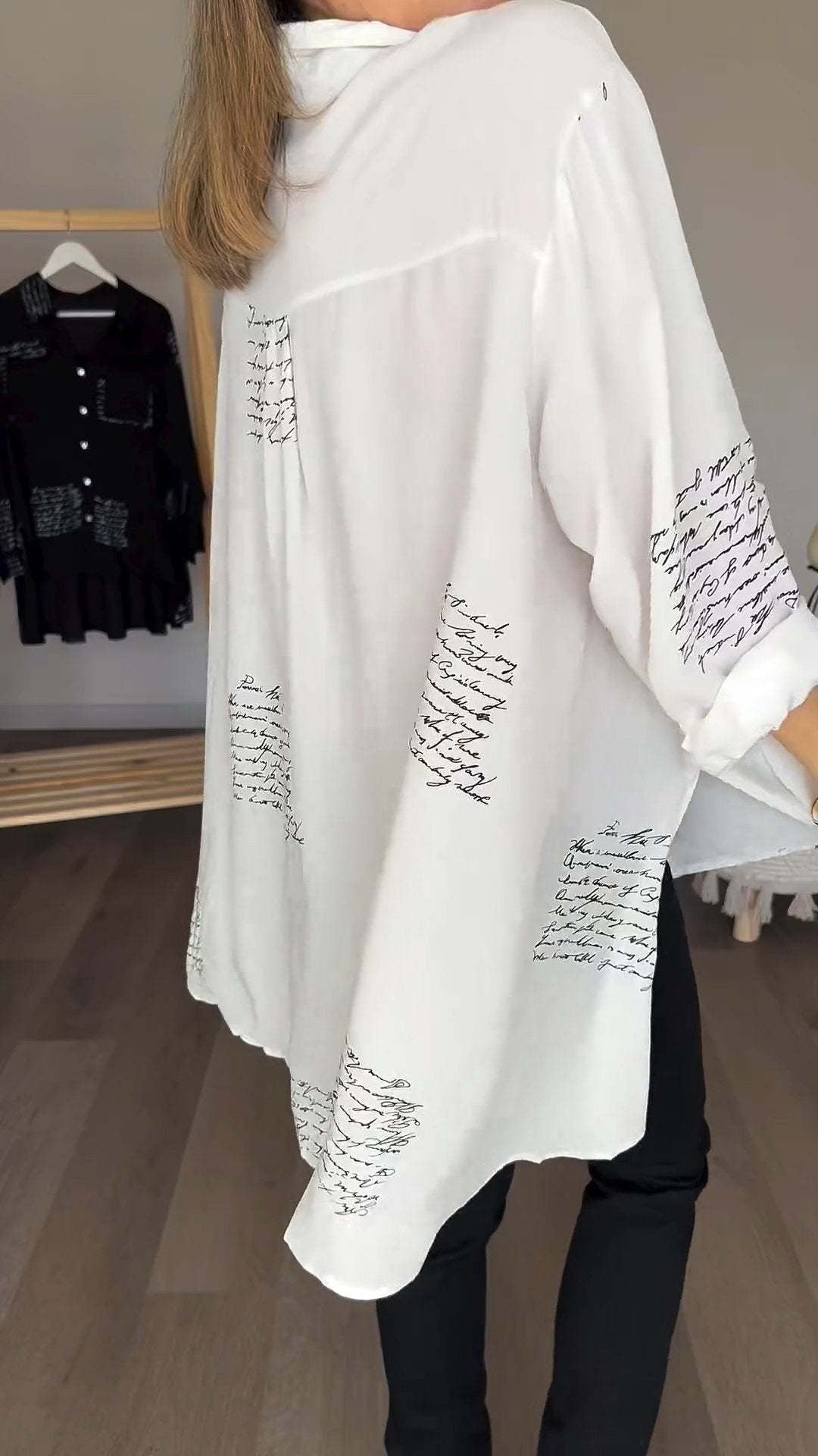 Handwritten Button-Up Shirt