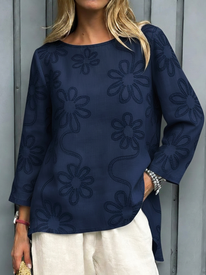 🎁New Arrival: 50% Off for a Limited Time – Women's Embroidered Long-Sleeve Top