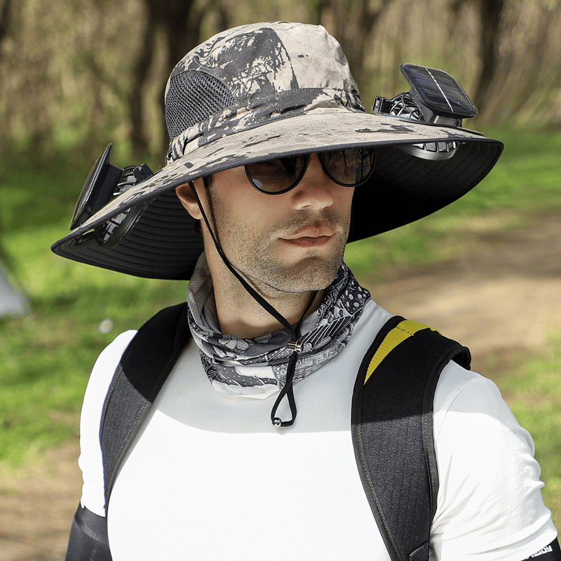 🔥Last Day 50% OFF -Ultralight Solar Fan Sun Hat – Lighter Than a Baseball!⚾