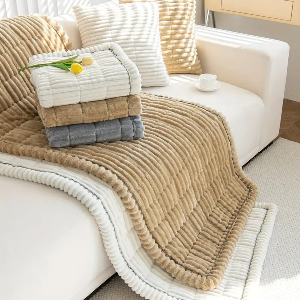 📢 Limited-time 50% off 🔥Plush Pleated Edges Sofa Cover