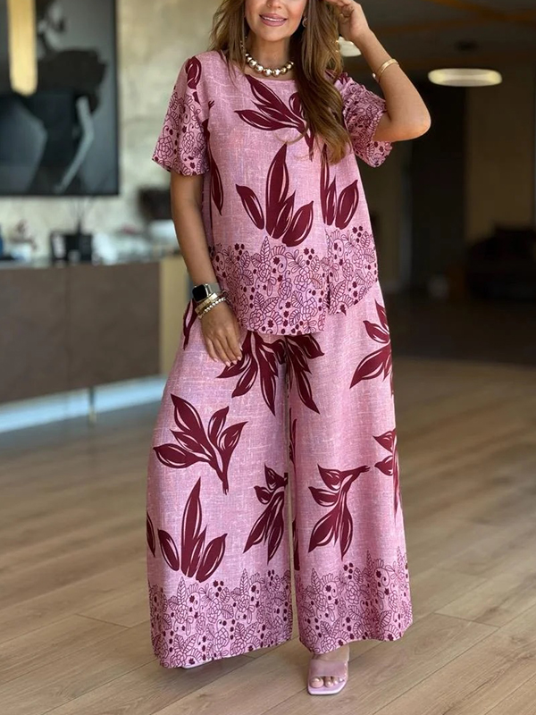 NEW🔥 Linen Floral Print Set