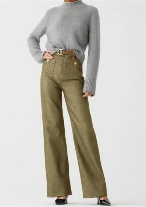 🧣🔥Summer Fashion Update👖Tummy Control Sailor Wide Leg Trouser