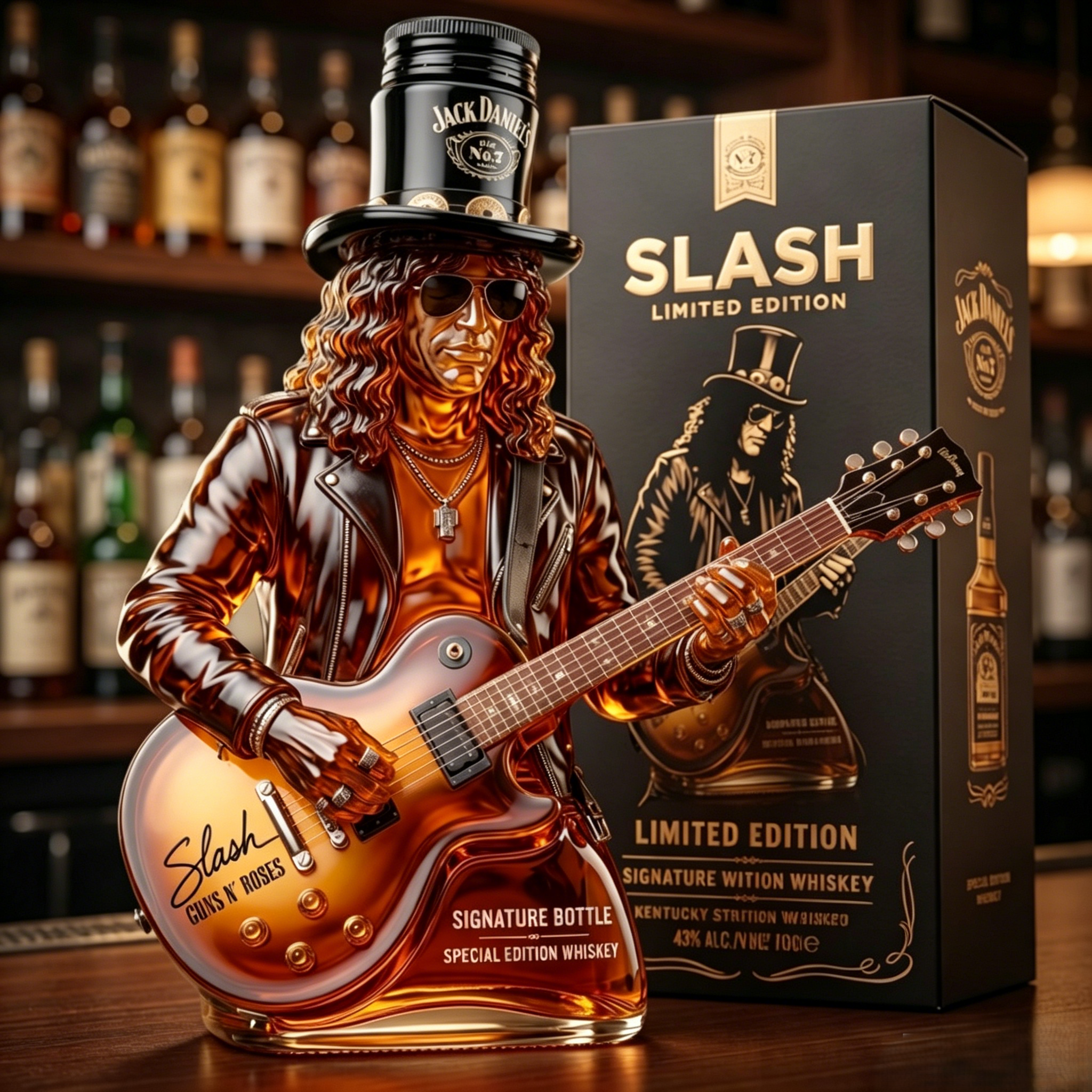 🎸 Slash x Jack Daniel’s Limited-Edition Whiskey Decanter | Guns N’ Roses Rockstar Liquor Bottle