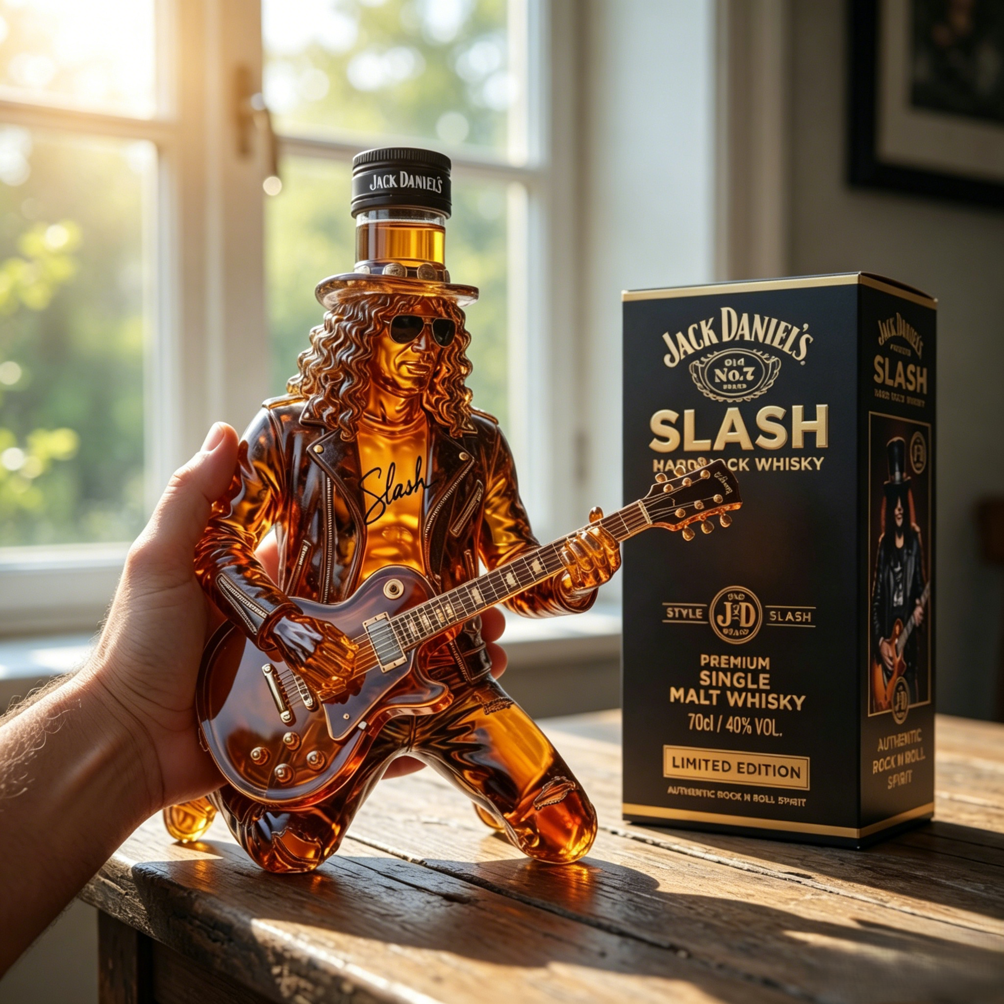 🎸 Slash x Jack Daniel’s Limited-Edition Whiskey Decanter | Guns N’ Roses Rockstar Liquor Bottle