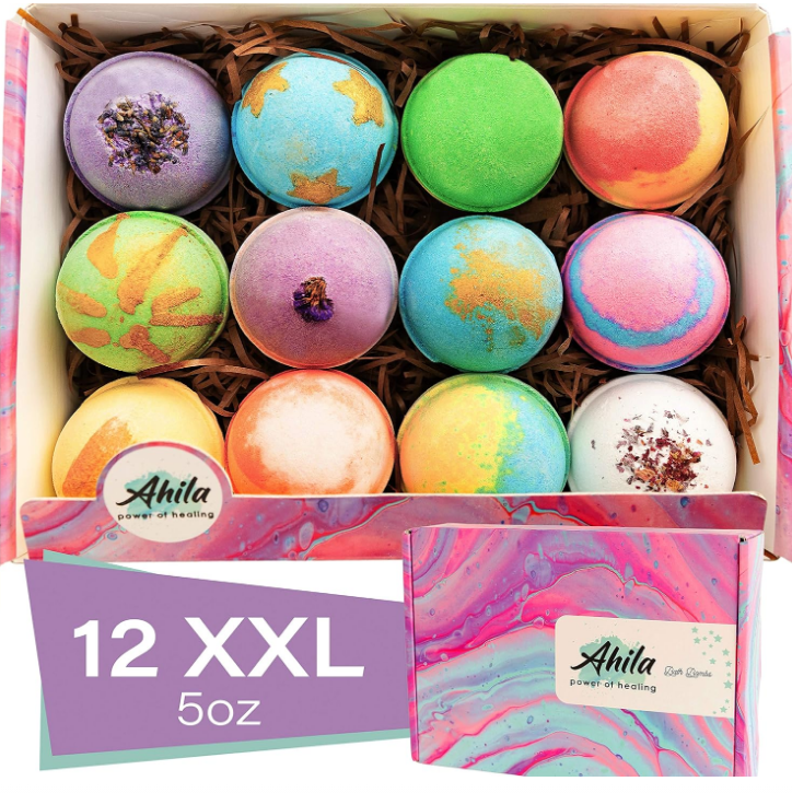 🎁 12 XXL Bath Bombs – 5 Oz Each of Pure Relaxation! 💧🌸