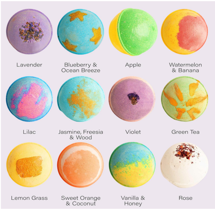 🎁 12 XXL Bath Bombs – 5 Oz Each of Pure Relaxation! 💧🌸
