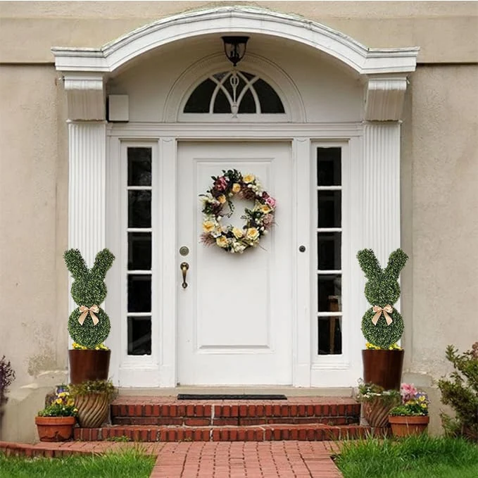 🐰Easter Pre-sale🐰Outdoor Artificial Turf Bunny-Shaped Topiary Tree