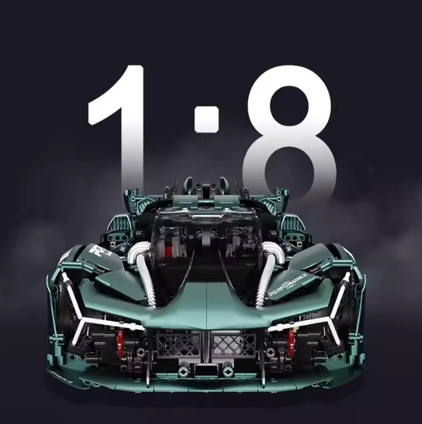 1:8 Scale Super Sport Car Building Set 🏎️
