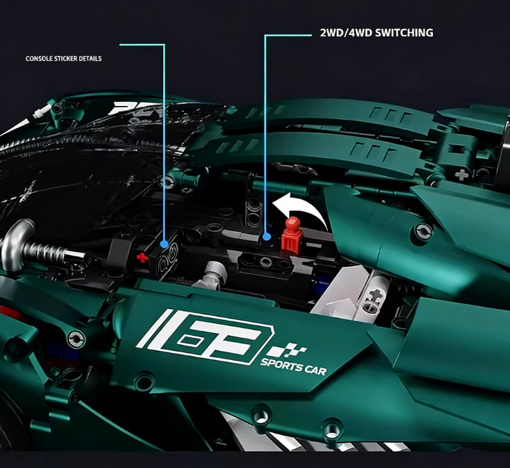 1:8 Scale Super Sport Car Building Set 🏎️