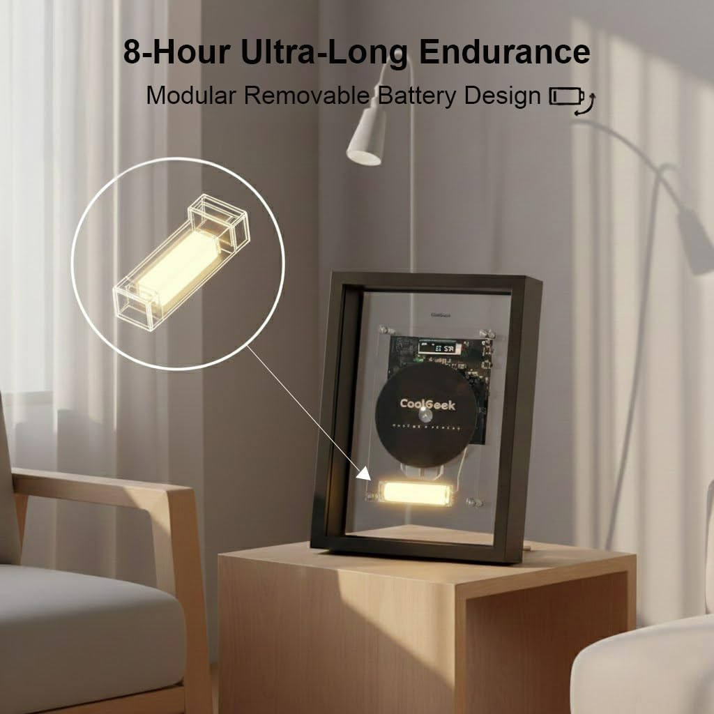 🖼️ Transparent CD Player for Wall or Desk – Wireless & 8H Rechargeable 🔗🎶