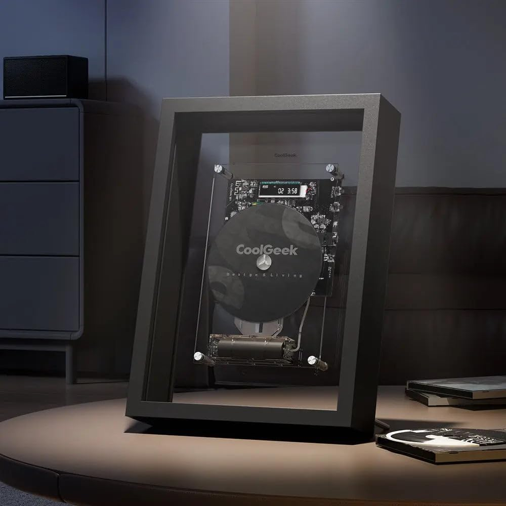 🖼️ Transparent CD Player for Wall or Desk – Wireless & 8H Rechargeable 🔗🎶