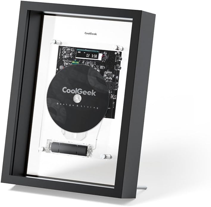 🖼️ Transparent CD Player for Wall or Desk – Wireless & 8H Rechargeable 🔗🎶