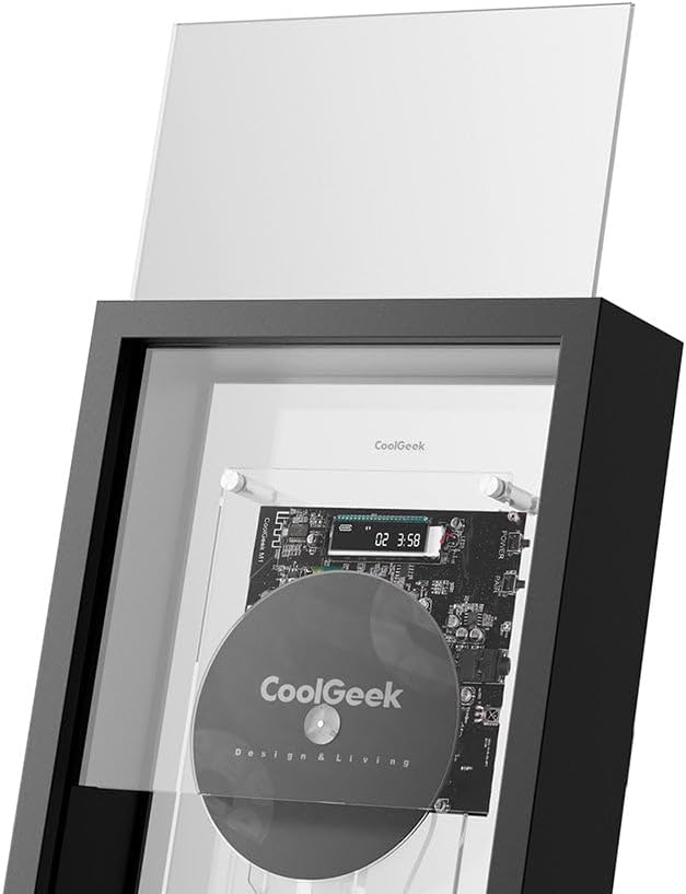 🖼️ Transparent CD Player for Wall or Desk – Wireless & 8H Rechargeable 🔗🎶