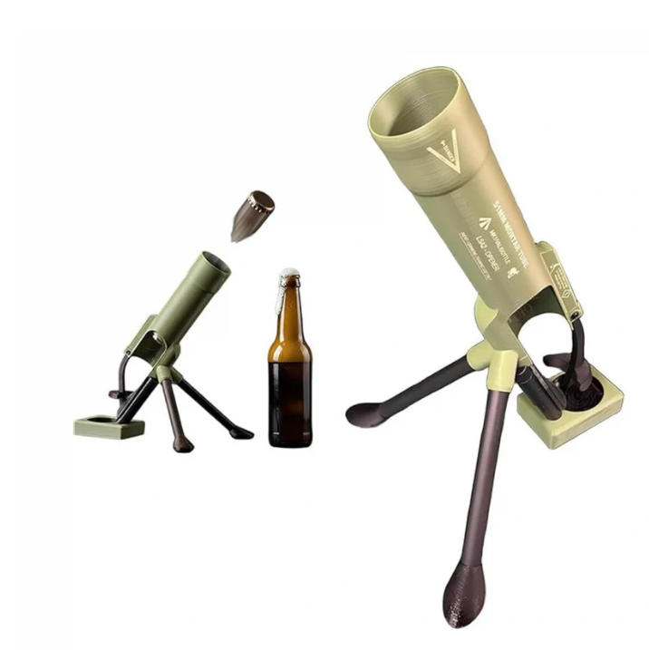 🚀 Mortar-Style Bottle Launcher – Heavy-Duty Hands-Free Opener for Bar & Desk 🍻✨