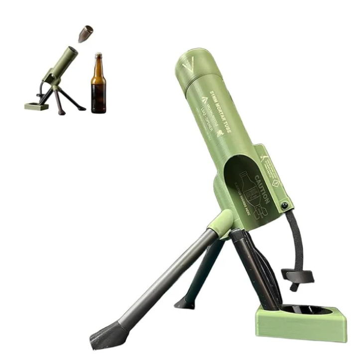 🚀 Mortar-Style Bottle Launcher – Heavy-Duty Hands-Free Opener for Bar & Desk 🍻✨