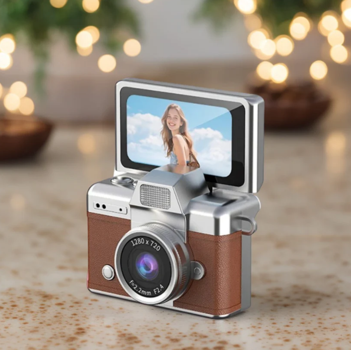 📸 Retro Mini Camera – Full HD 1080p Flip Design | Vintage Style 🎞️✨