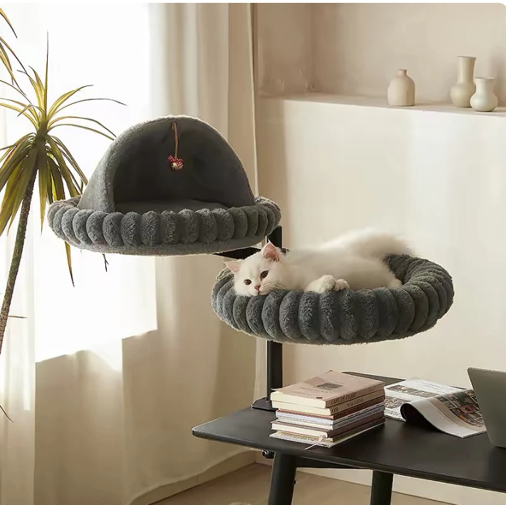 🐾 Cat Desk Hammock – Clips to Any Desk, Holds Large Cats Up to 44lbs 🪑😴