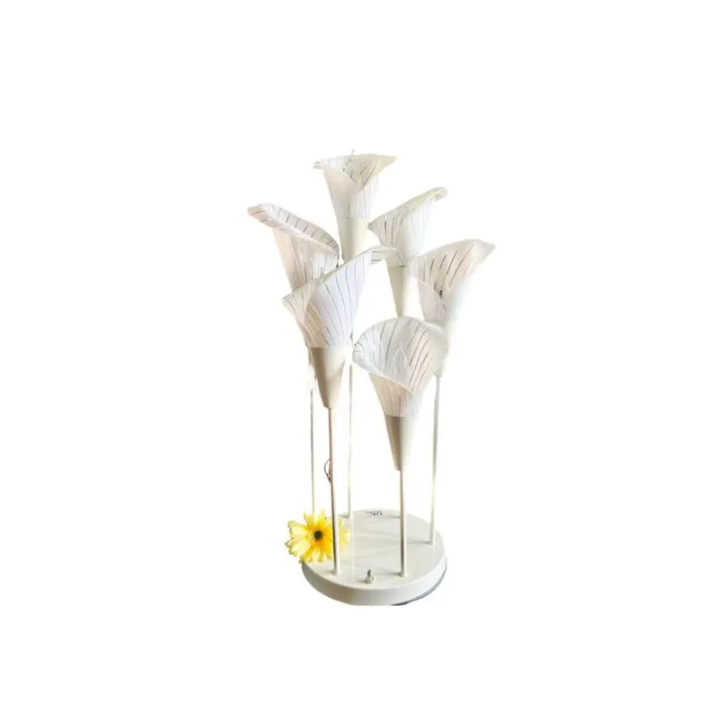 Vintage Calla Lily Table Lamp 🌸🕯️ Mid Century 3-Way Light