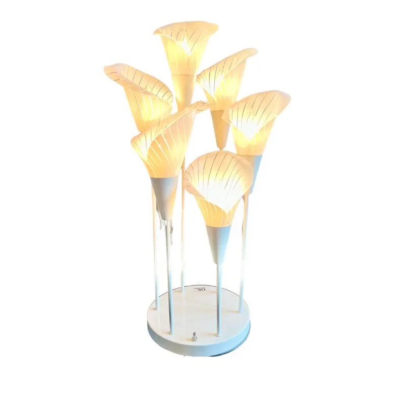 Vintage Calla Lily Table Lamp 🌸🕯️ Mid Century 3-Way Light