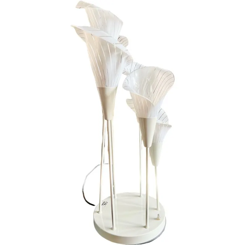 Vintage Calla Lily Table Lamp 🌸🕯️ Mid Century 3-Way Light