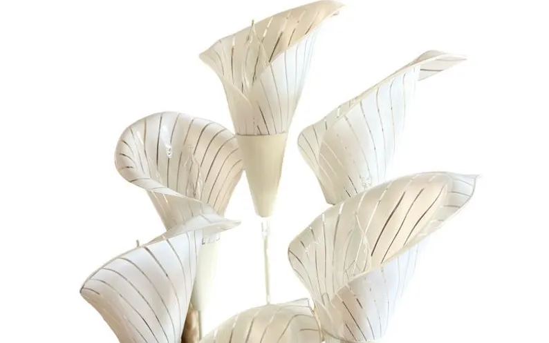 Vintage Calla Lily Table Lamp 🌸🕯️ Mid Century 3-Way Light