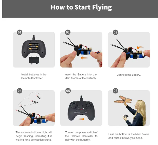 🦋 Remote Control Bio-Inspired Flying Butterfly | Realistic Flapping Wings 🎮