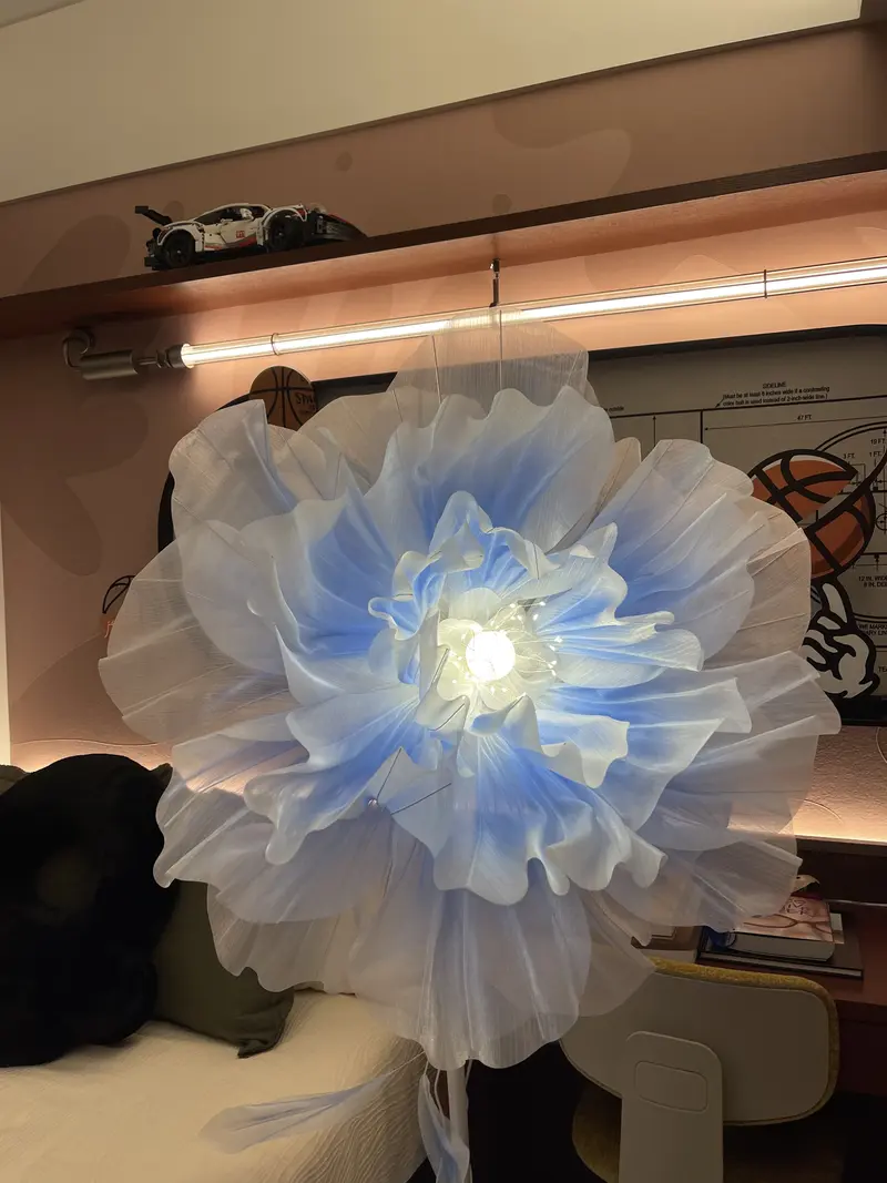 🌸Silk Satin Floor Floral Fabric Art | Elegant Home Decor & Christmas Gift